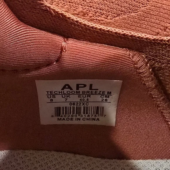APL Techloom Breeze Propulsion Cedar Mauve Pink Salmon Mens 8 - Picture 8 of 9